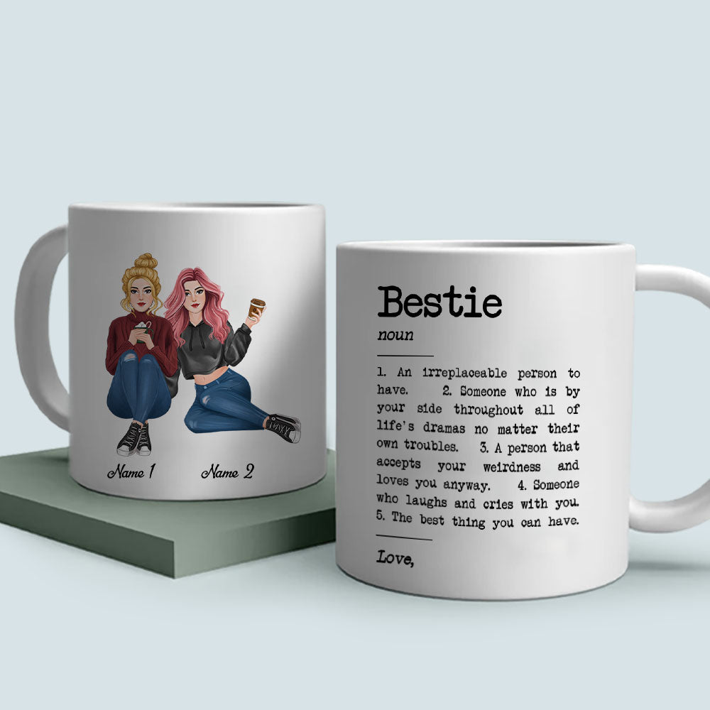 89Customized I Hate Everyone Except Us Besties Personalized Mug