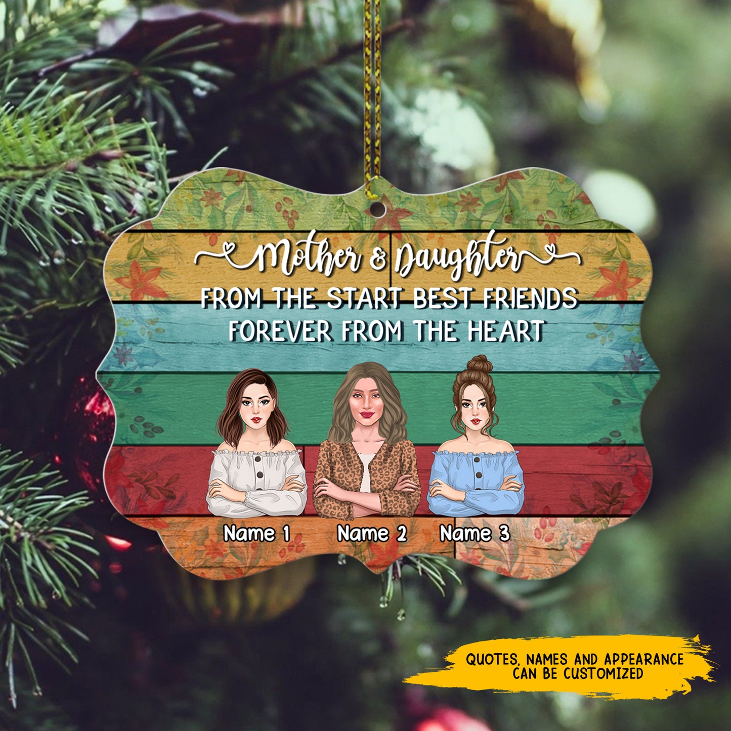 89Customized Like Mother Like Daughters Personalized Ornament