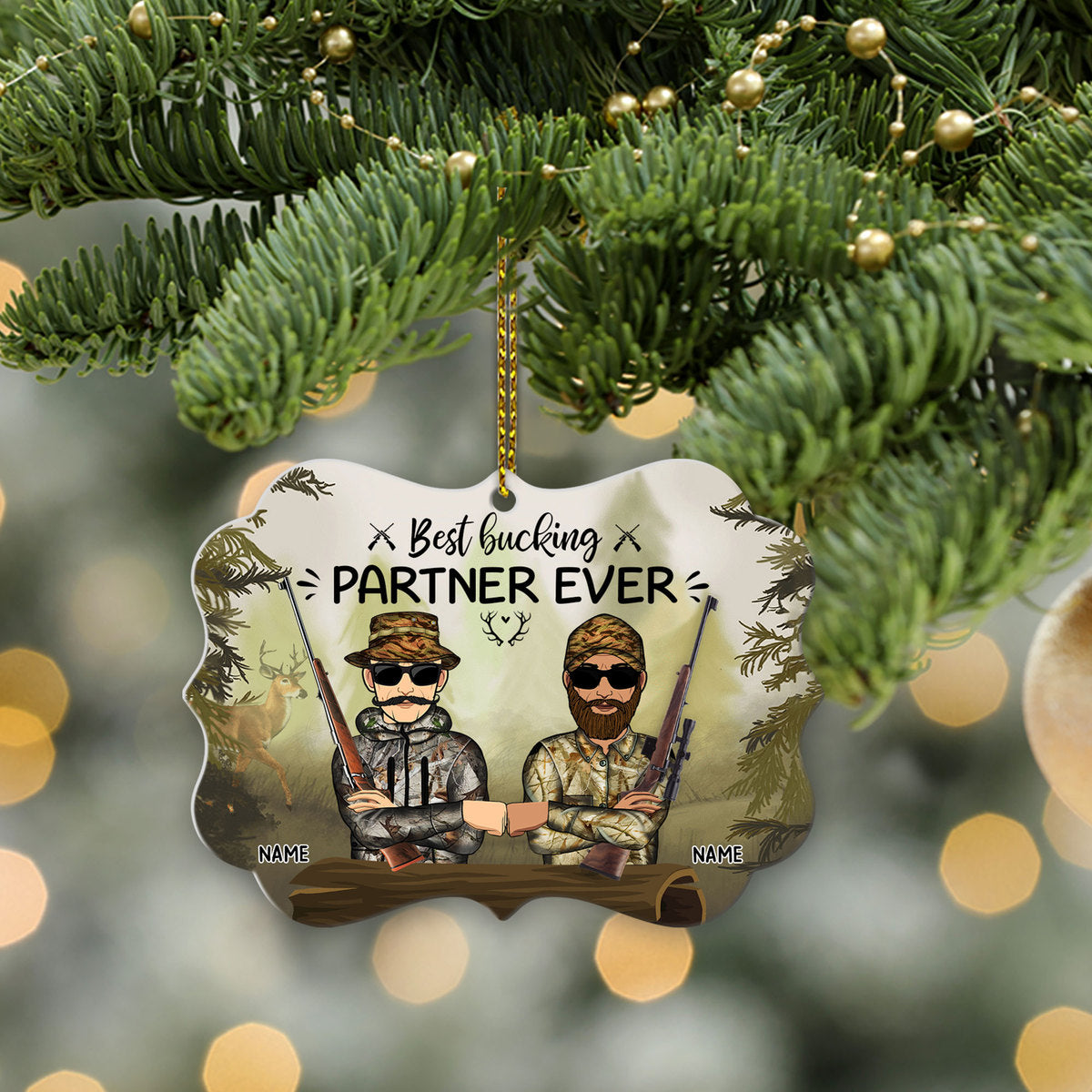 89Customized Best bucking partner ever personalized ornament
