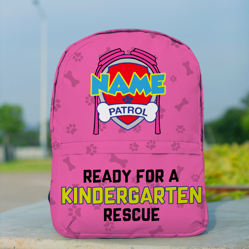 89Customized Ready for a school rescue patrol personalized backpack