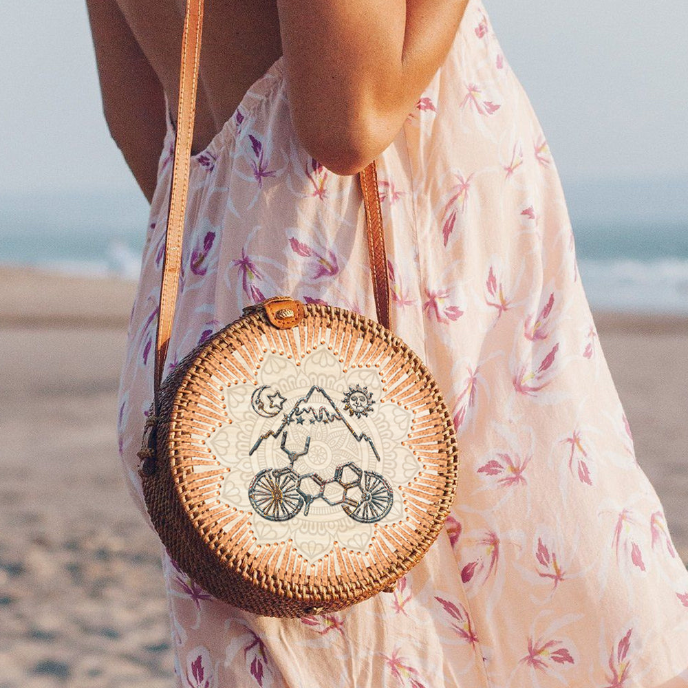 89Customized Cycling madala rattan straw bag