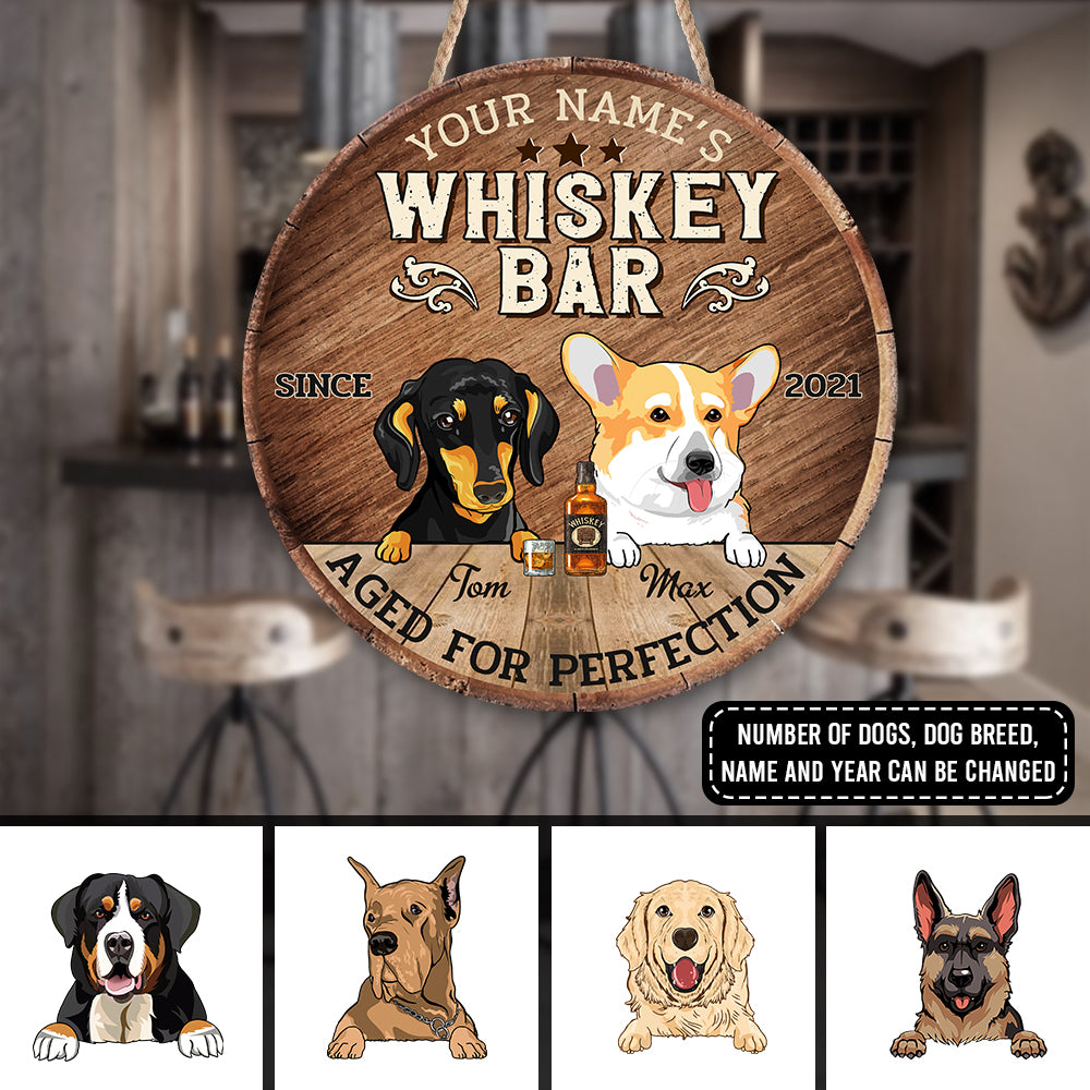 89Customized Dog and Whiskey bar Customized Wood Sign