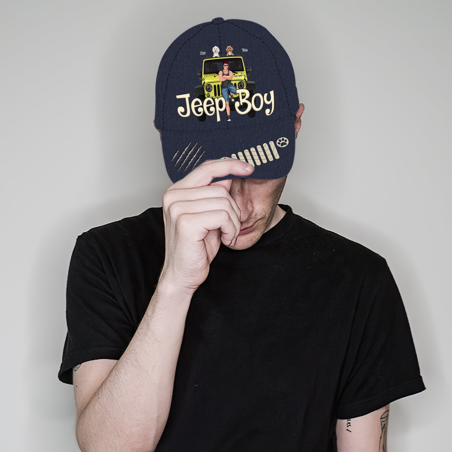 89Customized Jeep Husband/Jeep Wife Personalized Cap