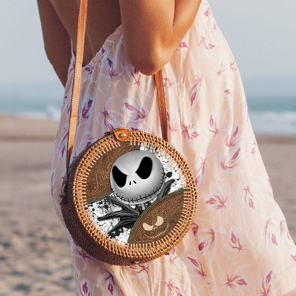 89 Customeized Nightmare rattan straw bag