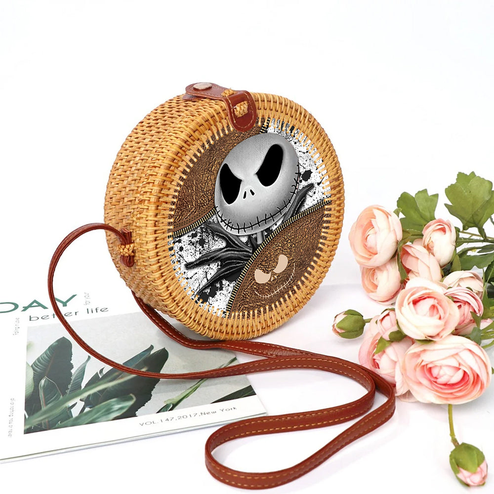 89 Customeized Nightmare rattan straw bag