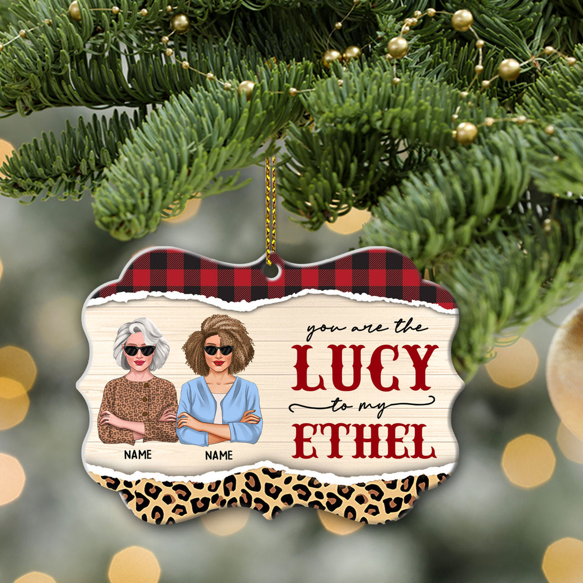 89Customized Every Ethel needs her Lucy Personalized Ornament