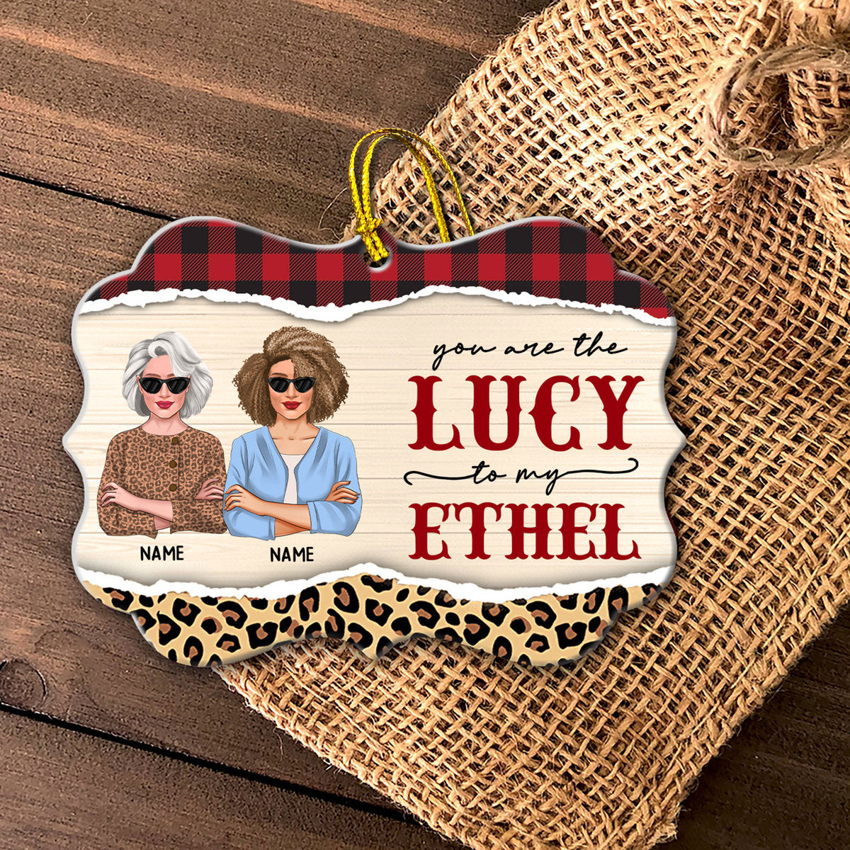 89Customized Every Ethel needs her Lucy Personalized Ornament