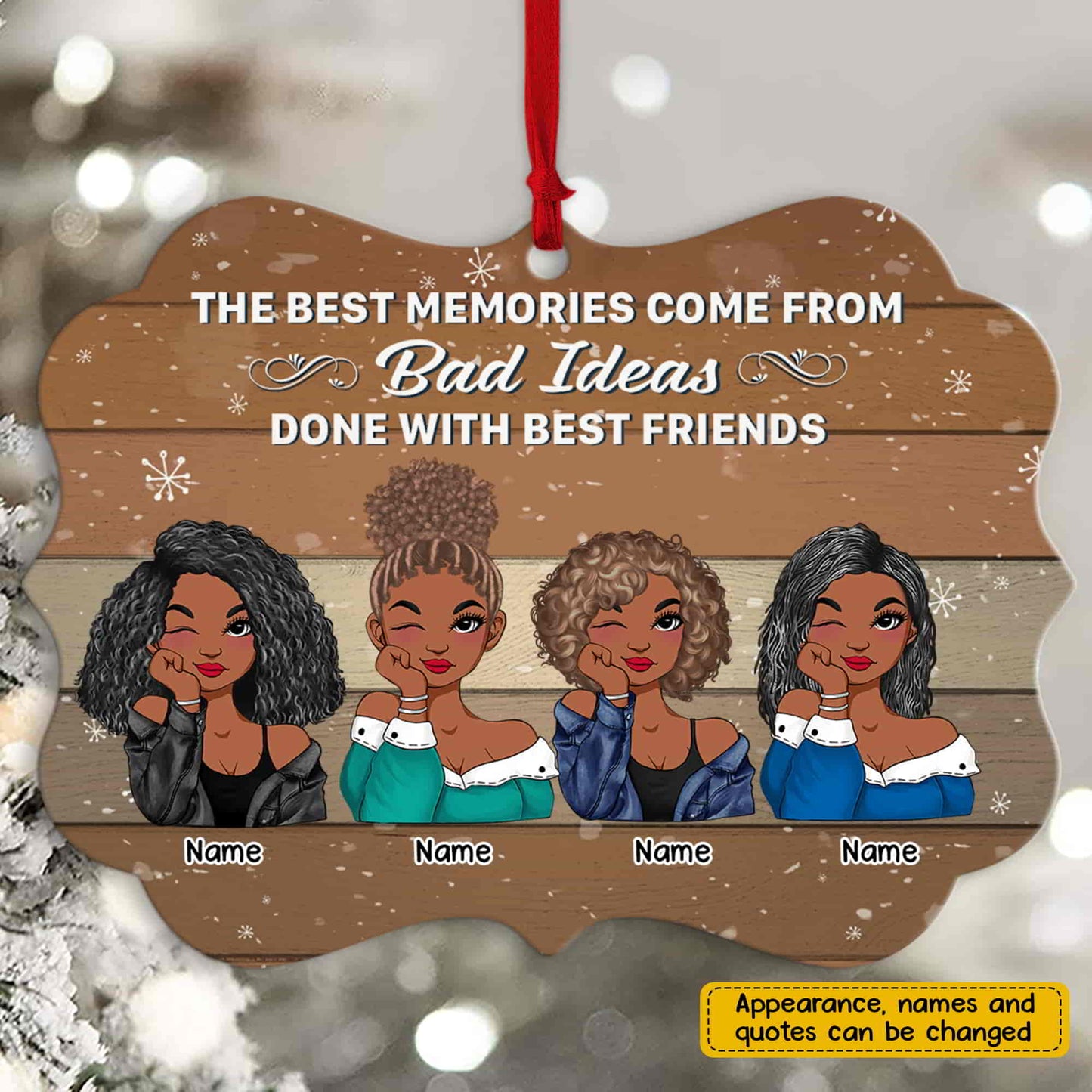 89Customized Sistas Personalized Ornament