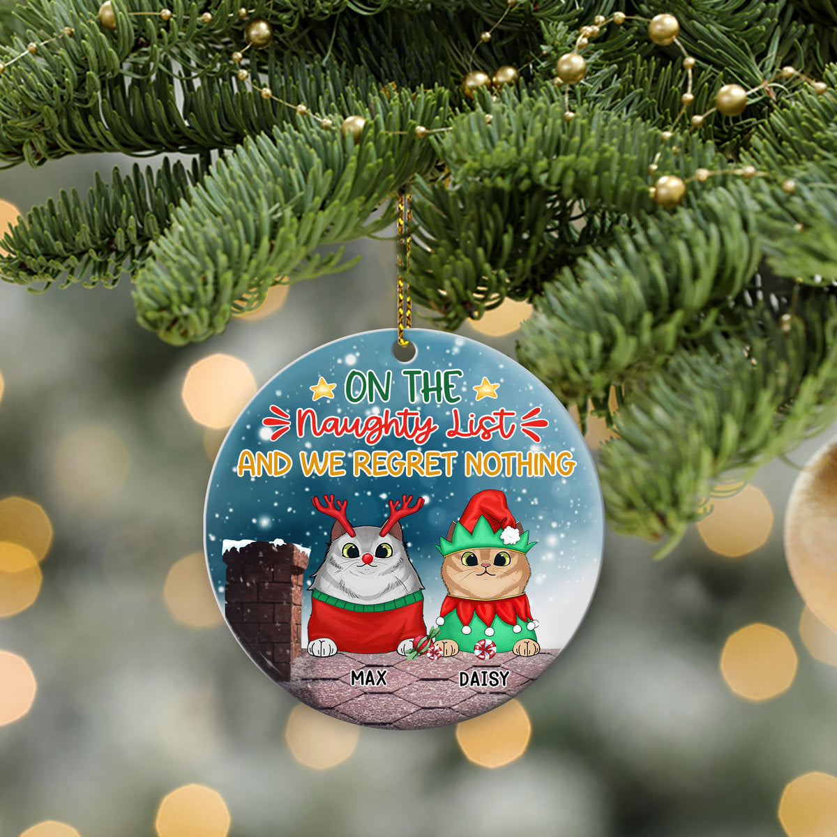 89Customized On The Naughty List We Regret Nothing Personalized Ornament