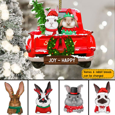 89Customized Rabbit Lovers Personalized Ornament