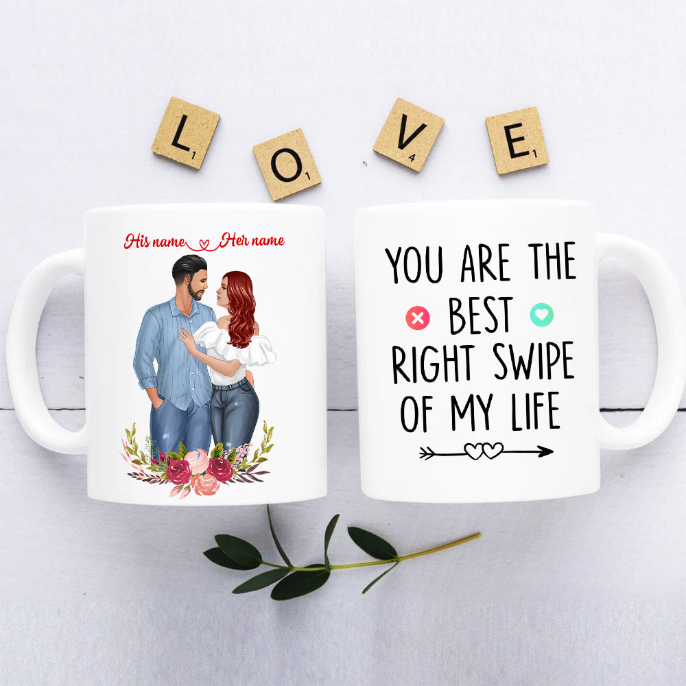 89Customized Online dating gift for lovers husband wife Couple Personalized Mug