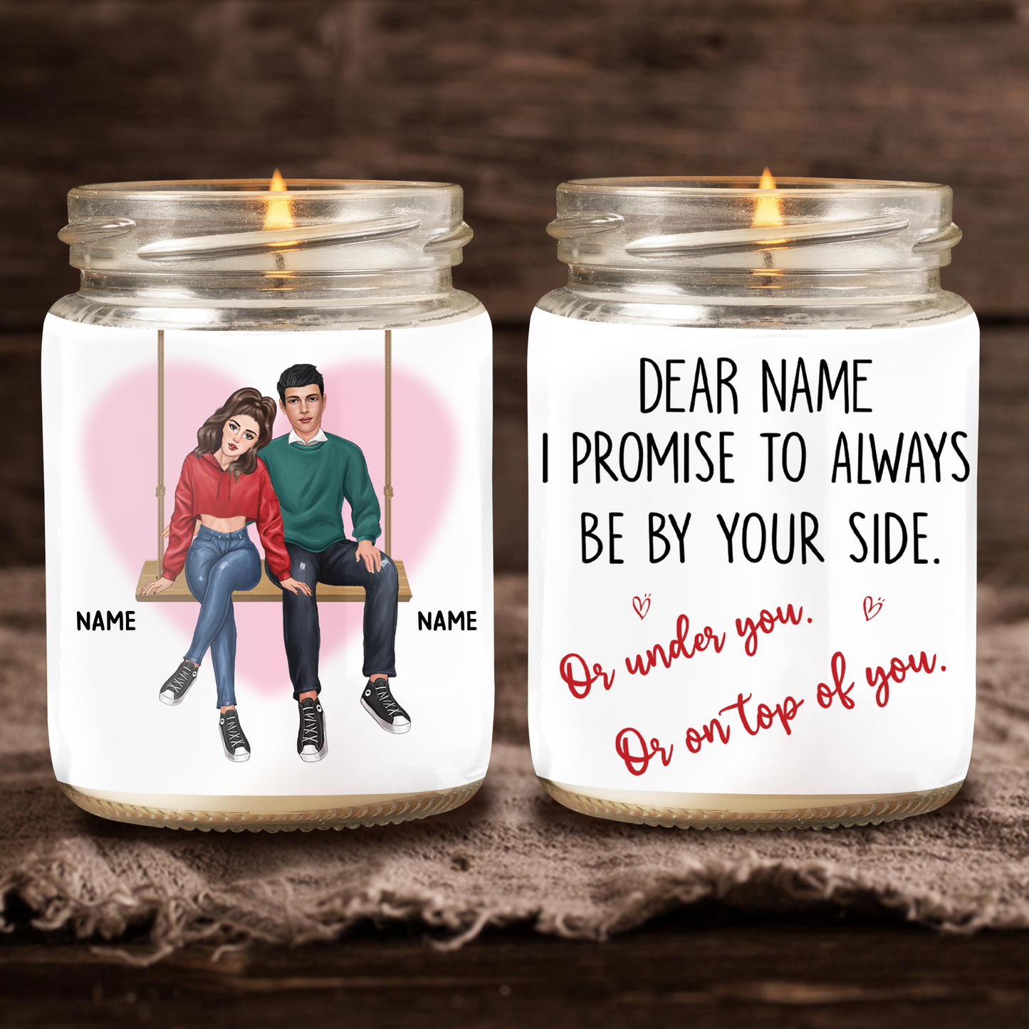 89Customized Couple Candle Gift for Him Gift for Her Personalized Candle