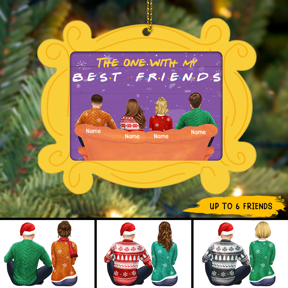 89Customized The one with my best friends Christmas Personalized Ornament