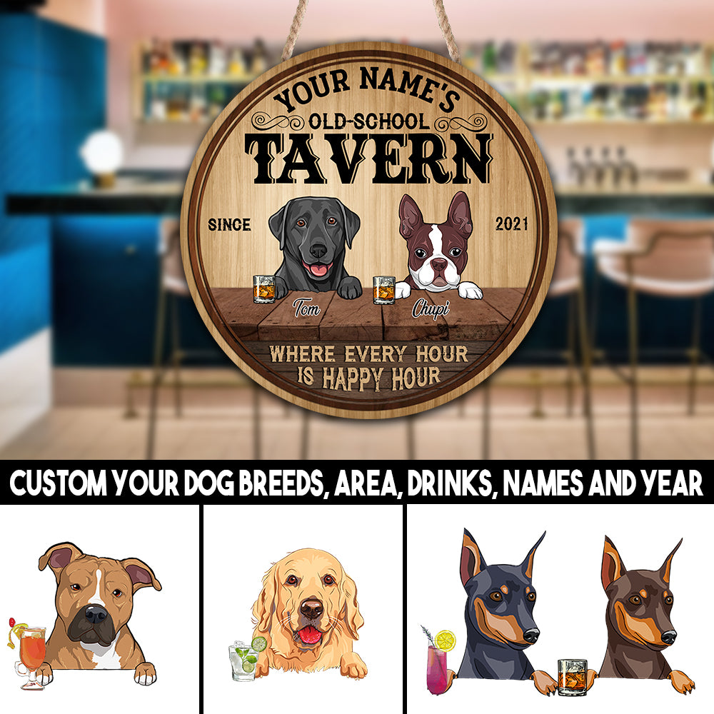 89Customized old-school Tavern Customized Wood Sign