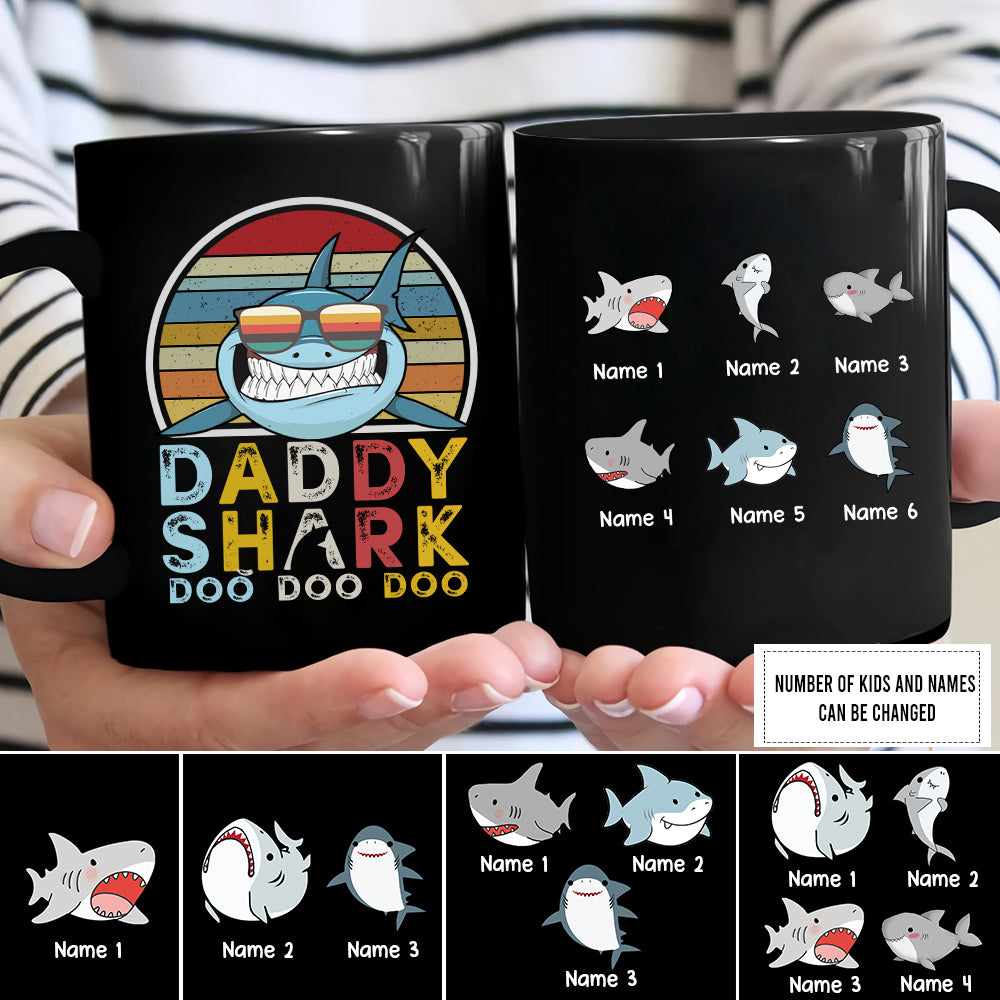 89Customized Daddy shark doo doo doo personalized mug