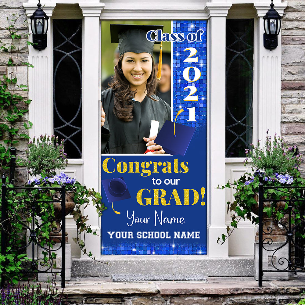 89Customized Personalized Door Cover Congrats Grad 2021