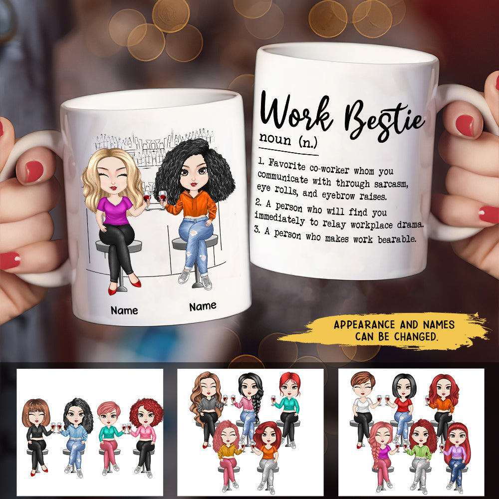 89Customized Work Bestie Personalized Mug