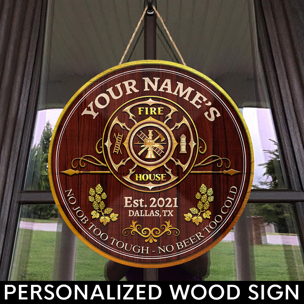 89Customized Fire House Bar Customized Wood Sign