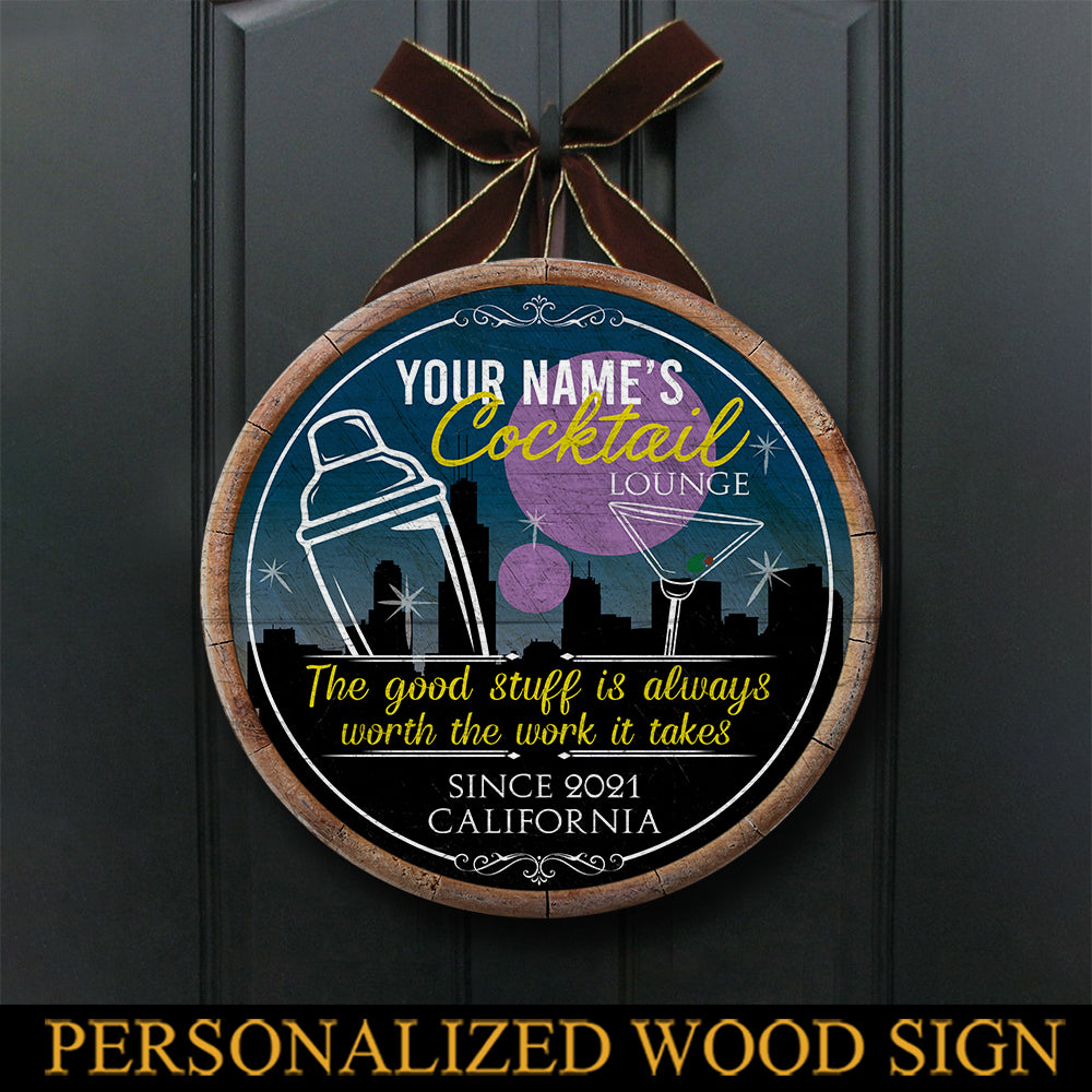 89Customized Cocktail Lounge Customized Wood Sign