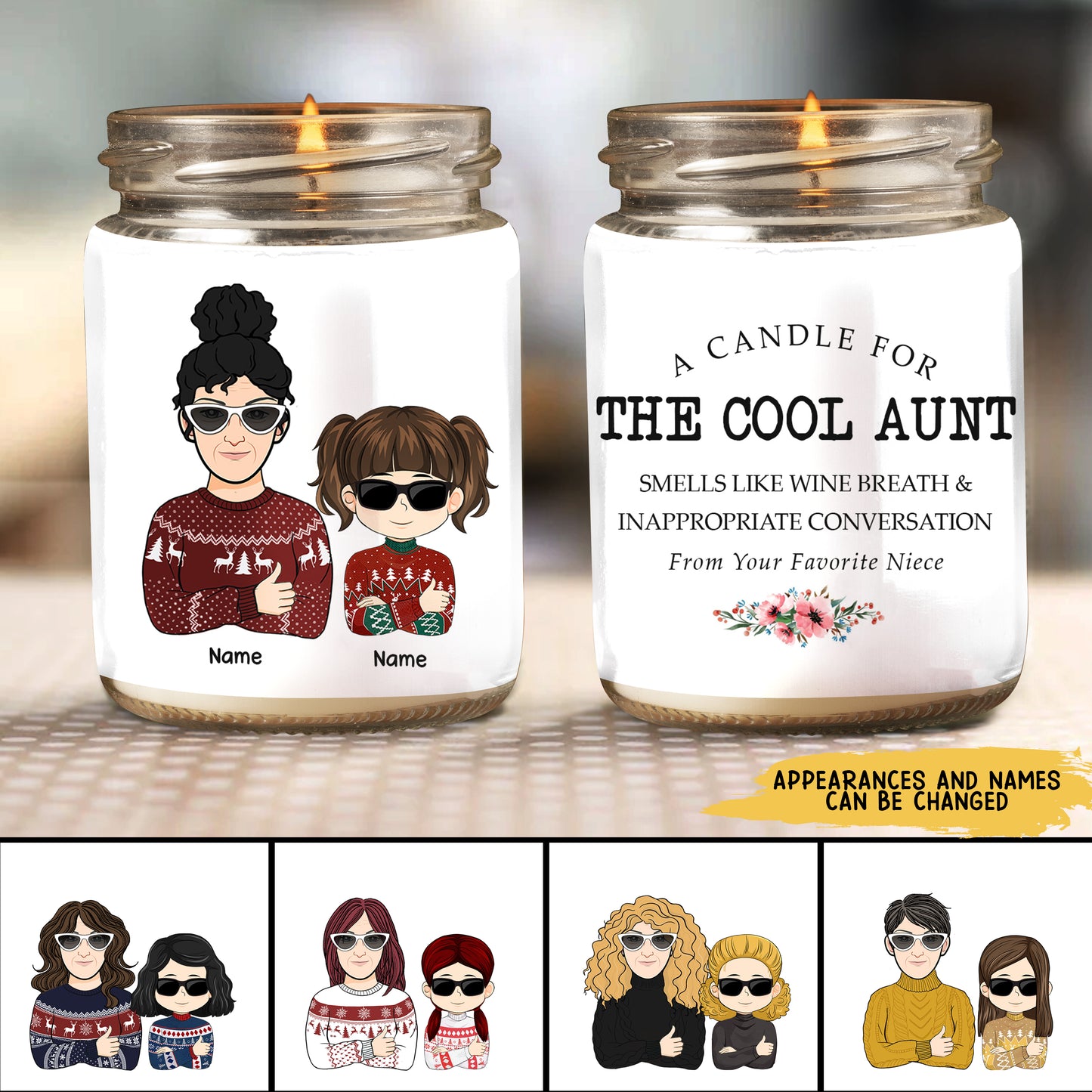 89Customized A Candle For The Cool Aunt Personalized Candle