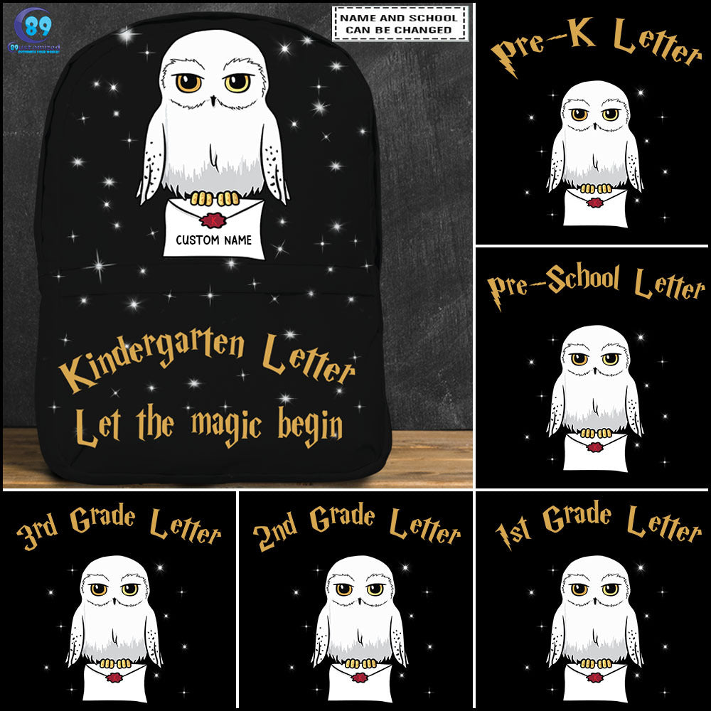 89Customized Back to school letter personalized backpack