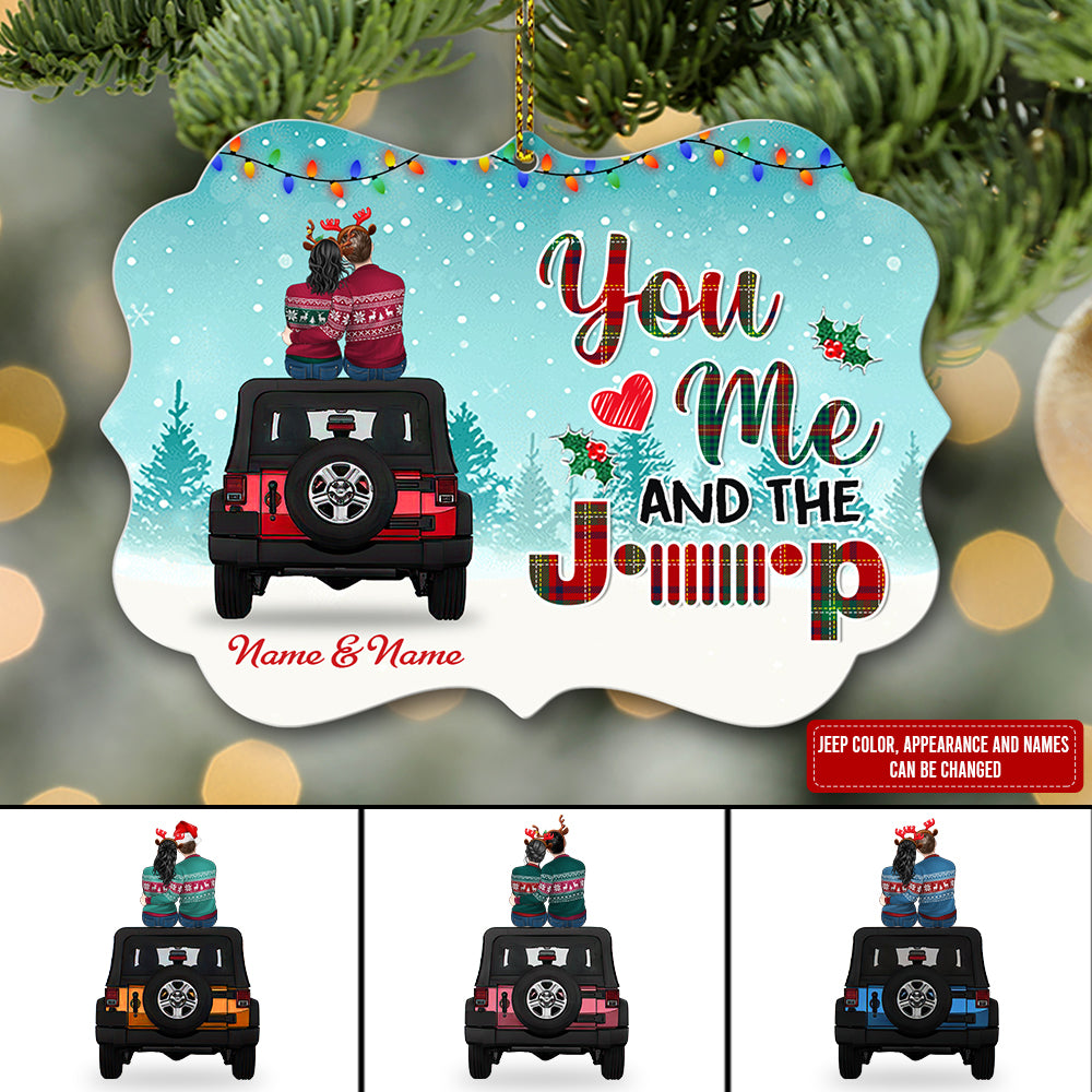89Customized You And Me And The Jeep Personalized Ornament