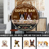 89Customized Hope you brought coffee and dog treats Customized Wood Sign