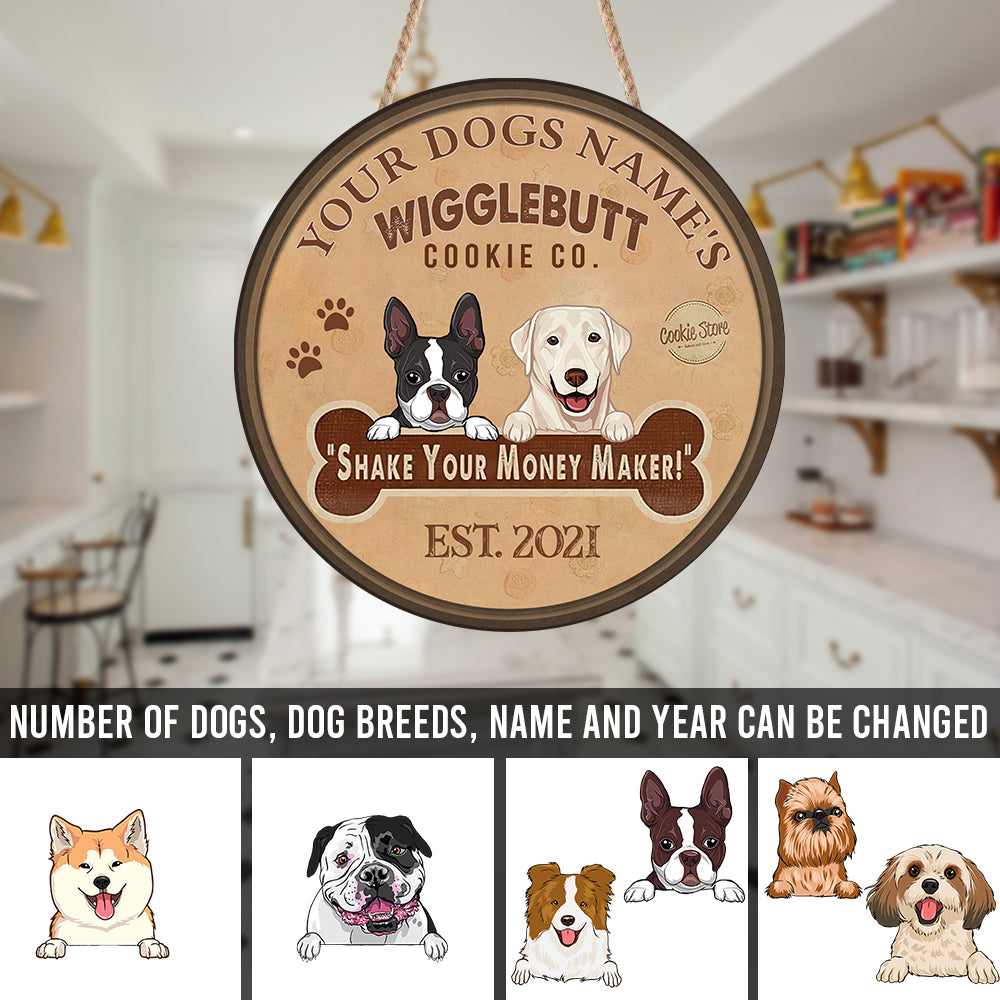 89Customized Dog wigglebutt cookie co personalized wood sign