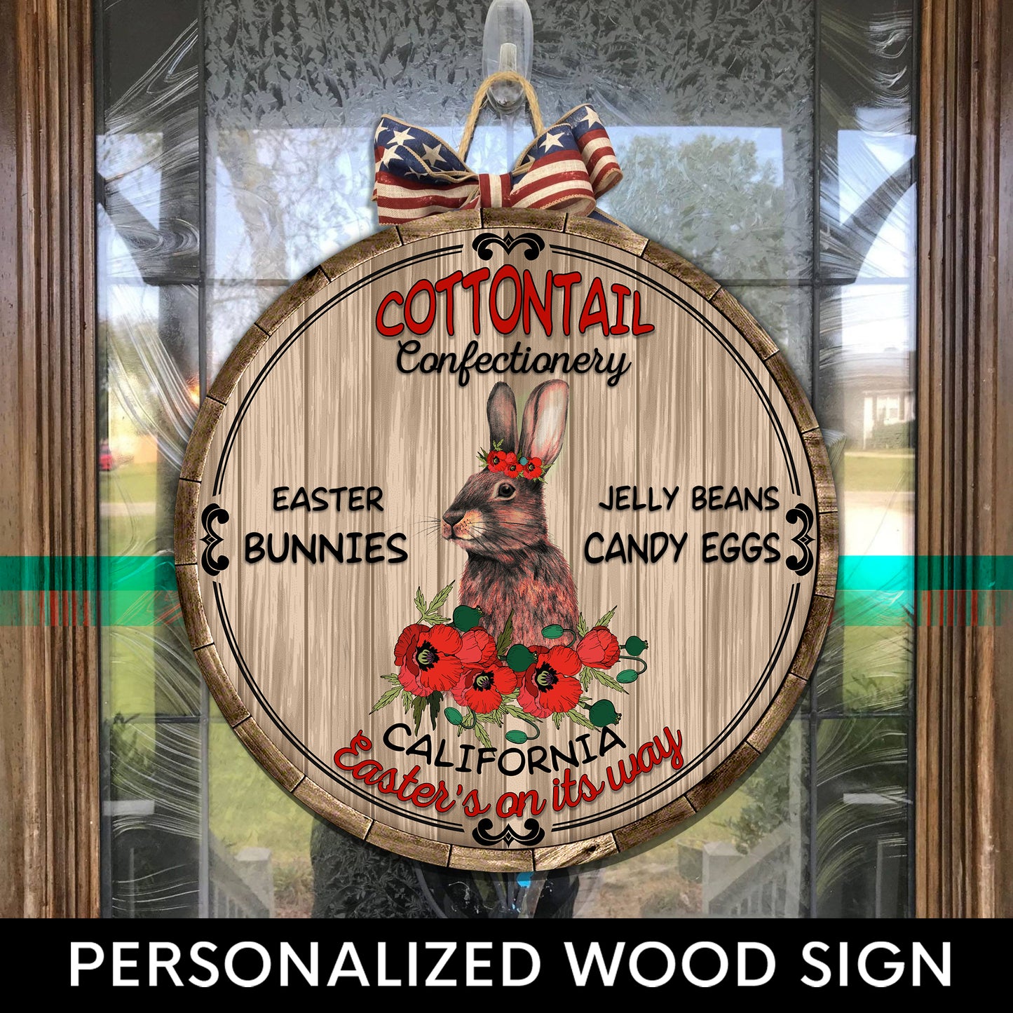 89Customized Easter's on its way Customized Wood Sign