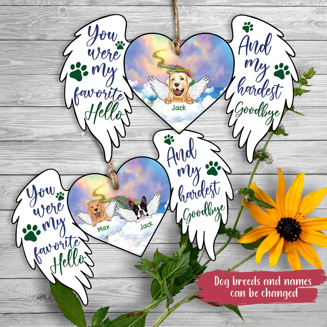 89Customized You were my favorite Hello And my hardest Goodbye Ornament