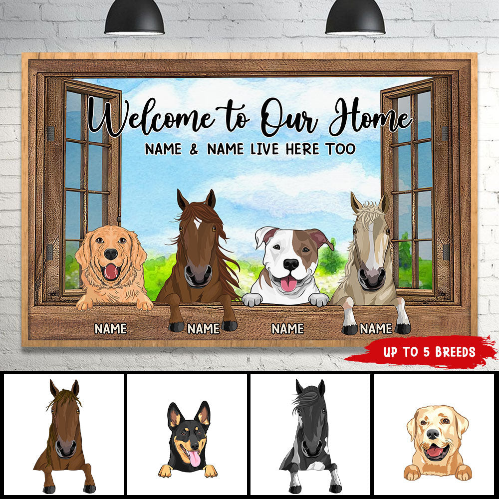 89Customized Horses By The Window Personalized Poster
