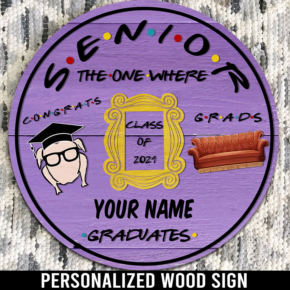 89Customized Personalized Wood Sign Senior Graduate Door 2021
