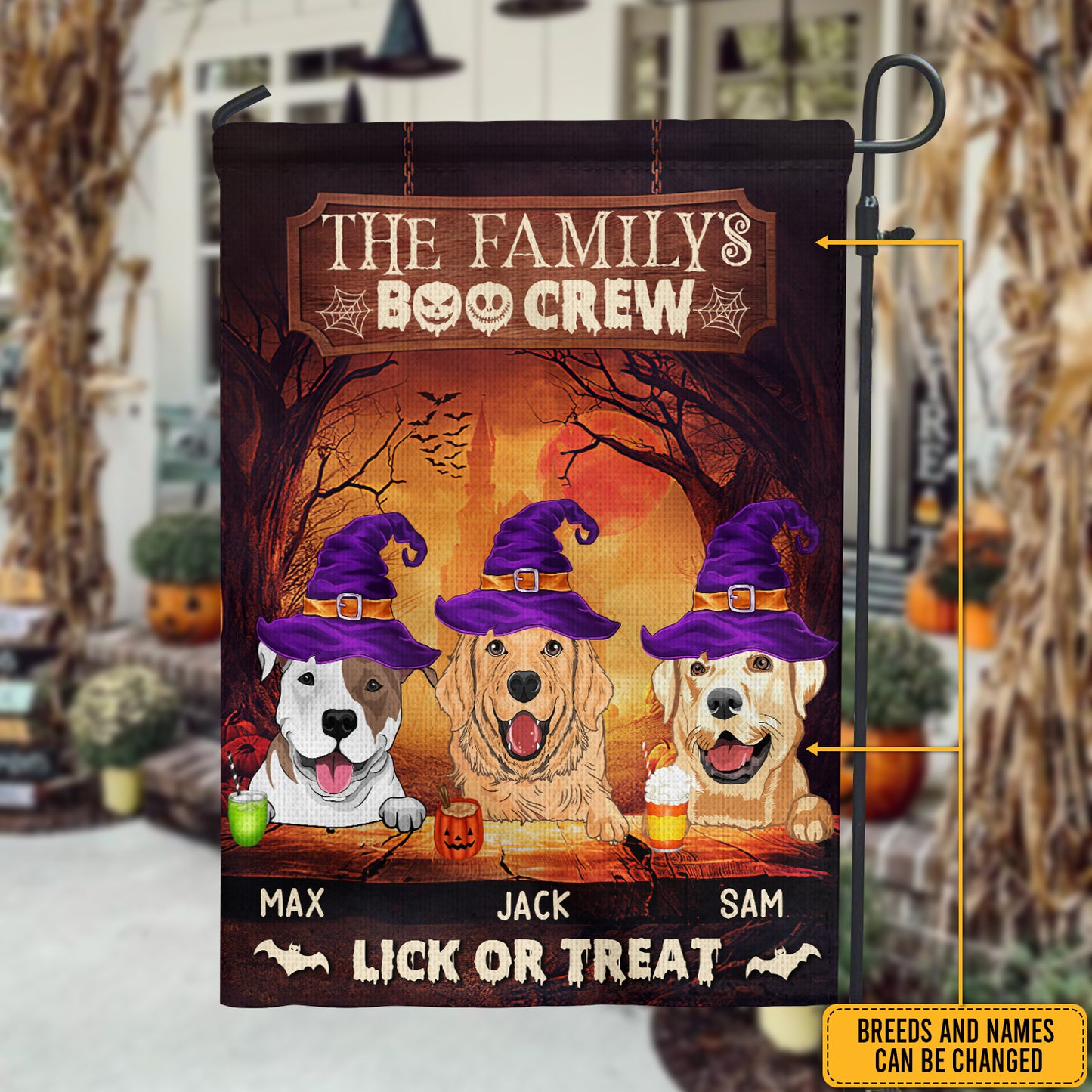 89Customized Welcome To The Boo Crew Personalized Flag