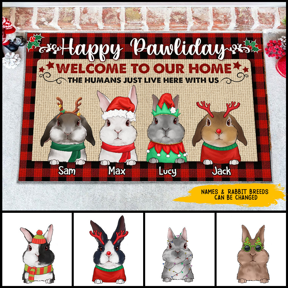 89Customized Happy Pawliday Rabbit Lovers Personalized
