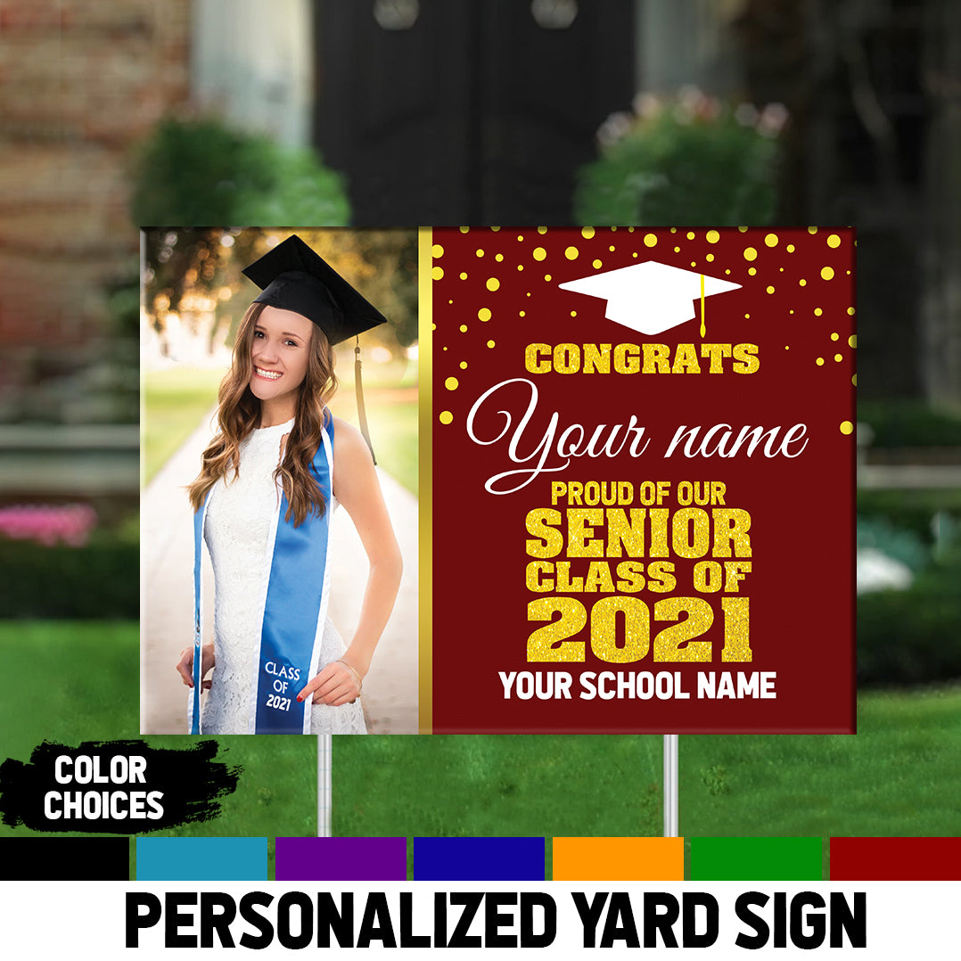 89Customized Personalized Yard Sign Senior Proud Class Of 2021