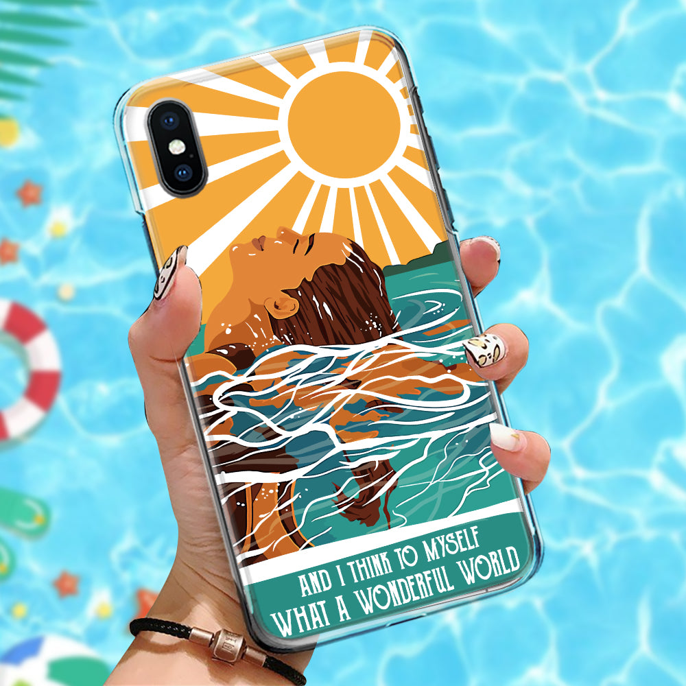89Customized Swimming What A Wonderful World Phonecase