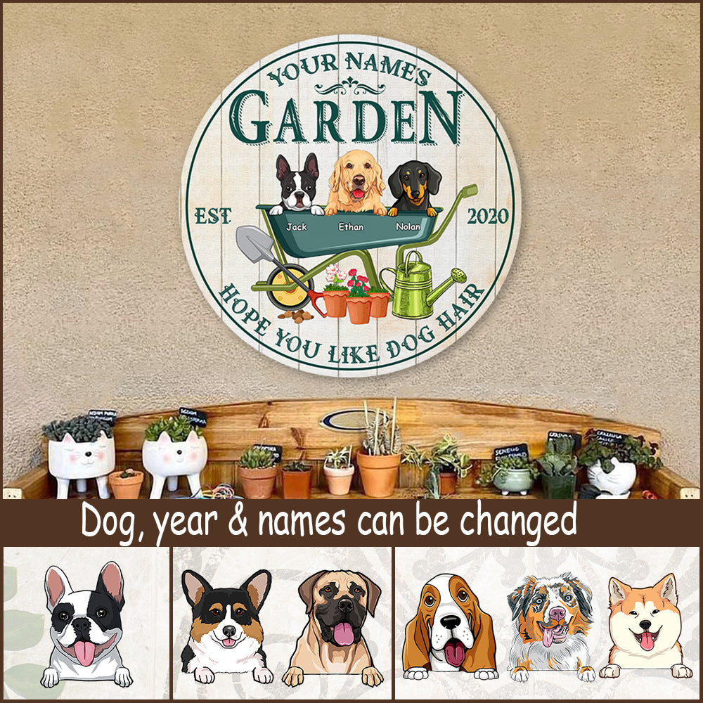 89Customized Personalized Wood Sign Gardening Hope You Like Dog Hair