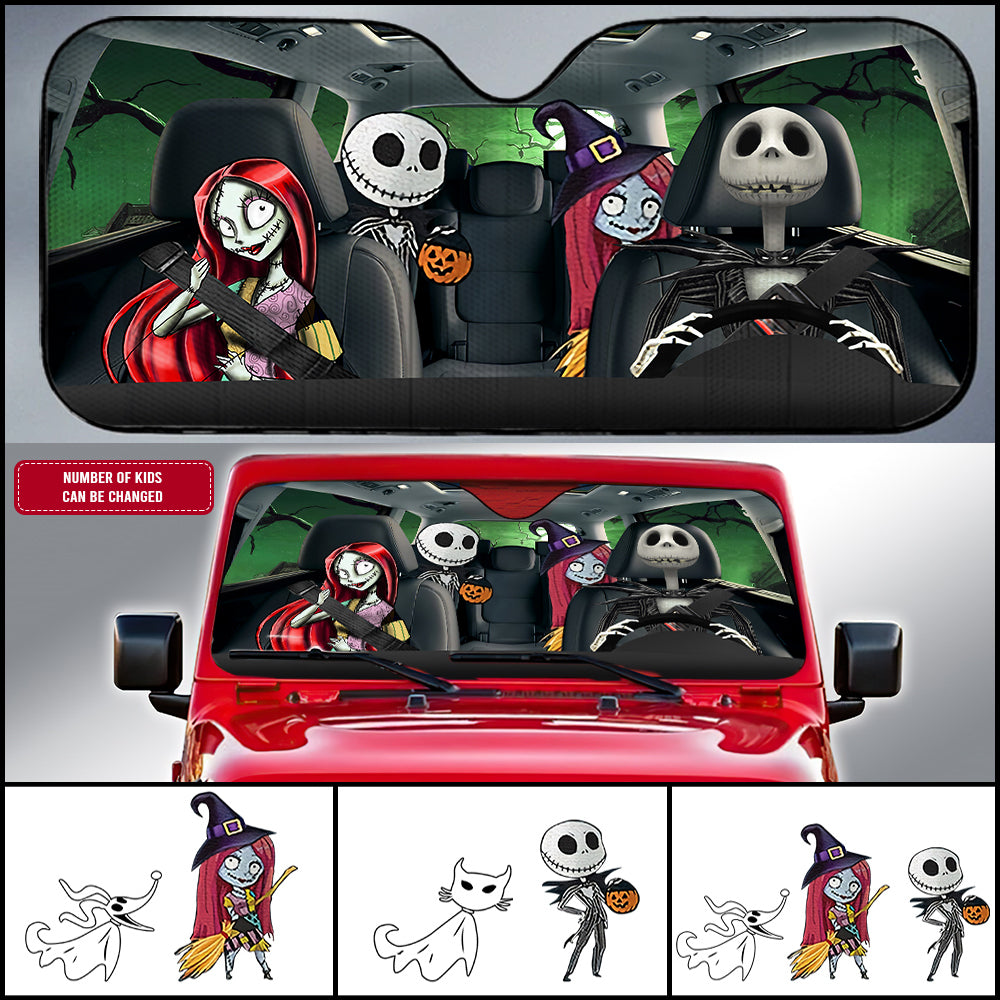 89Customized Family of nightmare personalized car sun shade