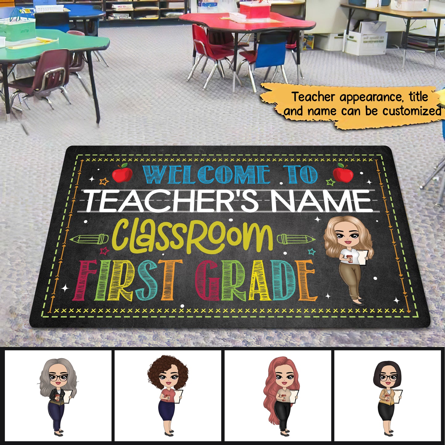 89Customized Welcome to classroom Customized Doormat