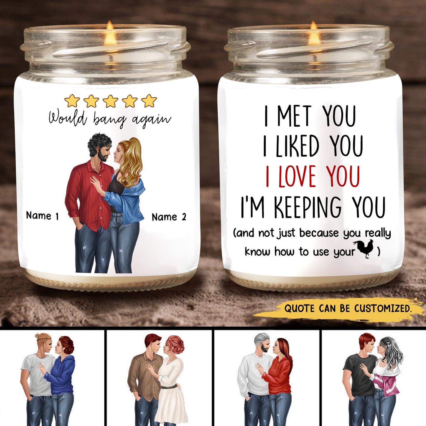 89Customize Best Gift For Lover Personalized Candle