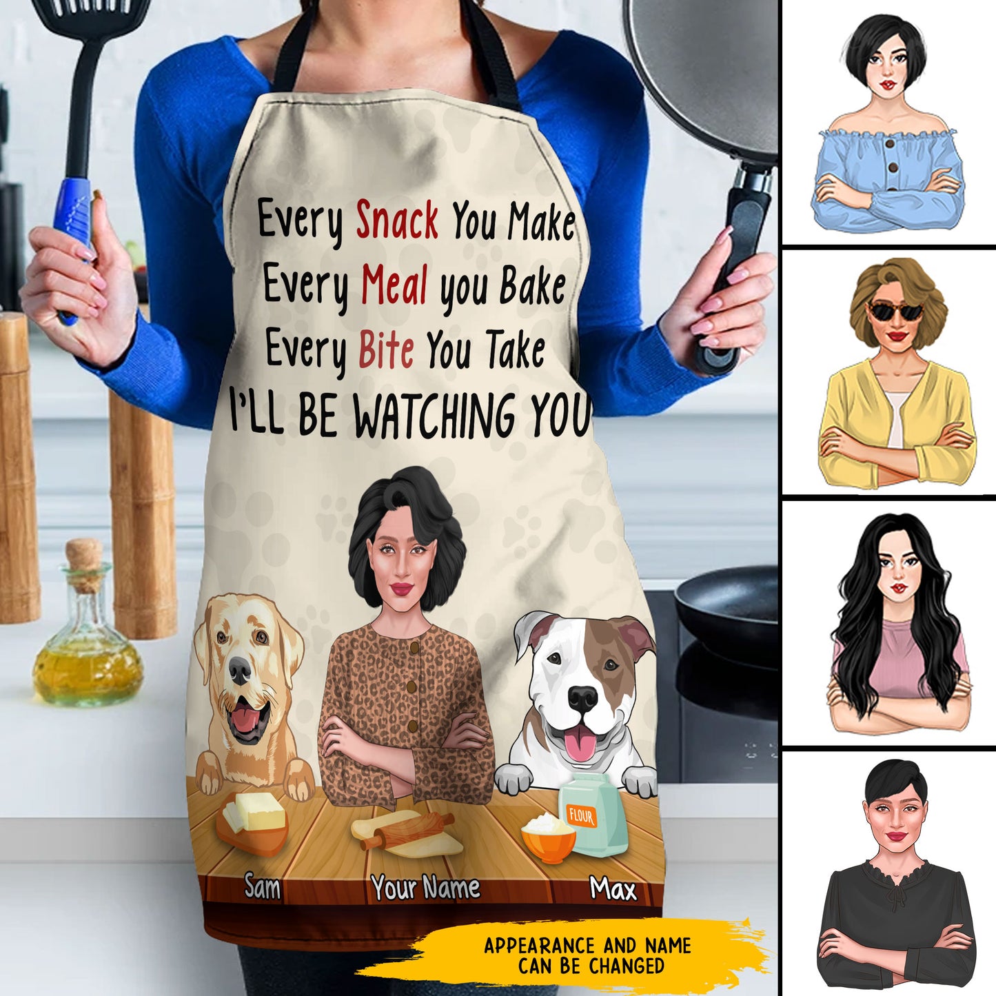89Customzied I'll Be Watching You Personalized Apron