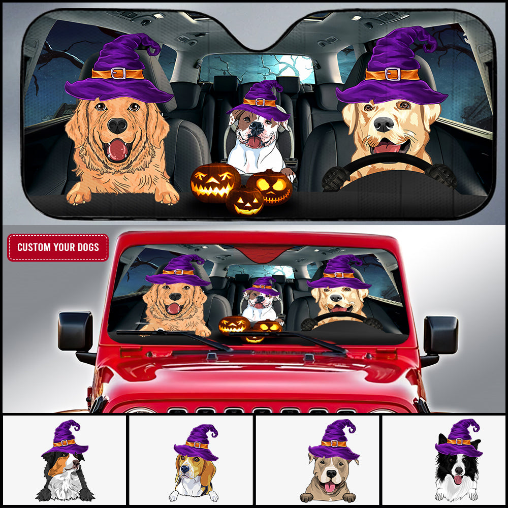 89Customized Halloween Dogs Personalized Car Sun Shade