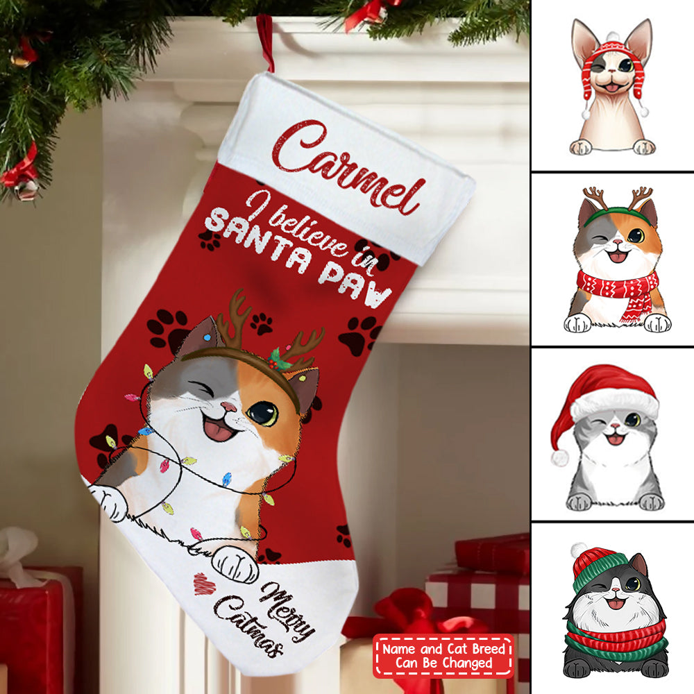 89Customized Cat Lover Personalized Christmas Stocking
