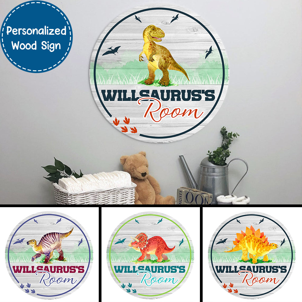 89Customized Personalized Wood Sign Family Dinosaur Baby Room