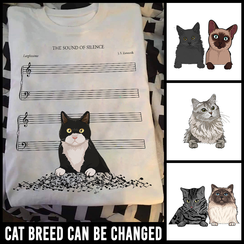 89Customized The sound of silence cat personalized shirt
