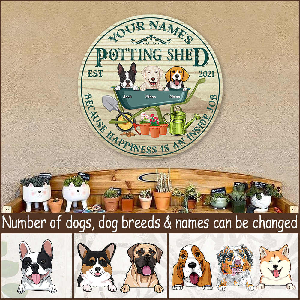 89Customized Personalized Wood Sign Gardening Potting Shed Dog