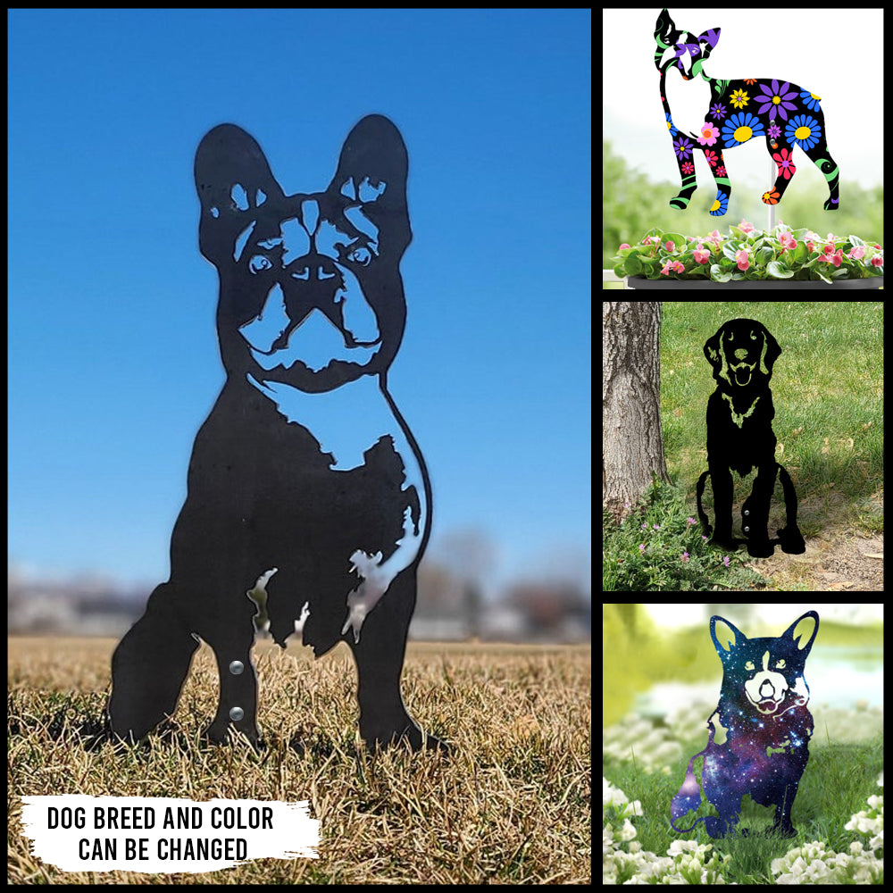 89Customized Dog Memorial Metal Garden Art