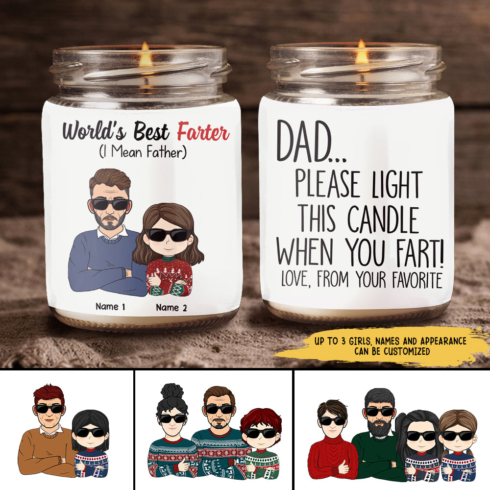 89Customized Dad... Please Light This Candle When You Fart! Personalized Candle