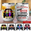 89Customized You can't scare me I have a crazy bestie jeeple gift Customized Wine Tumbler