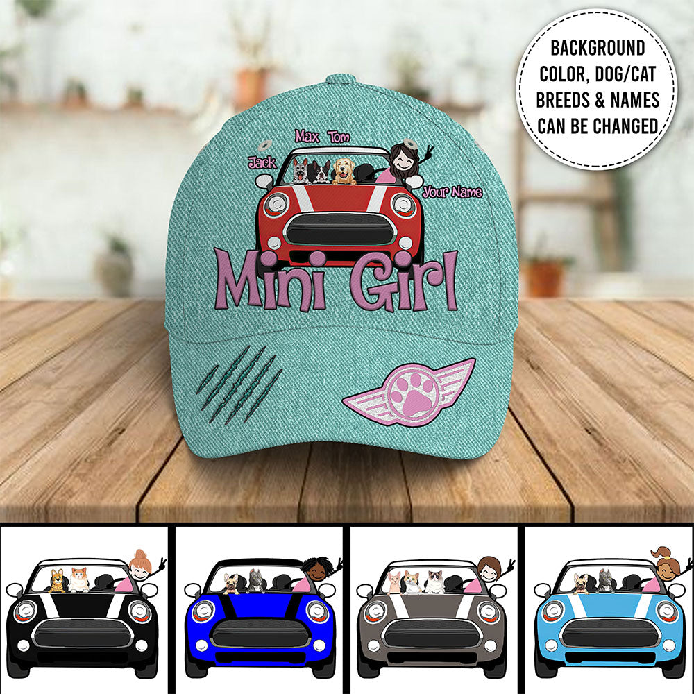 89Customized Personalized Cap Mini Girl Dog Cat